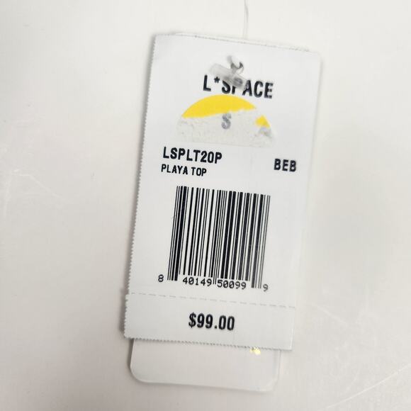 L*Space Playa Bikini Top in Black Floral Size Small NWT - Picture 4 of 4